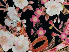 画像3: 鯉口シャツ (熨斗に桜/黒系） shirt,shatsu (3)