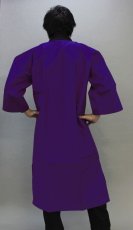 画像1: 長半纏(ロングハッピ) 紫【よさこい衣装に最適】もちろん激安 (1)