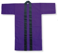 画像3: 長半纏(ロングハッピ) 紫【よさこい衣装に最適】もちろん激安 (3)